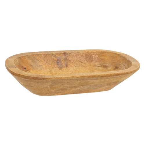 Carved Wood Food Safe Small Bread Bowl Natural