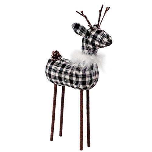 *Black/White Plaid Reindeer