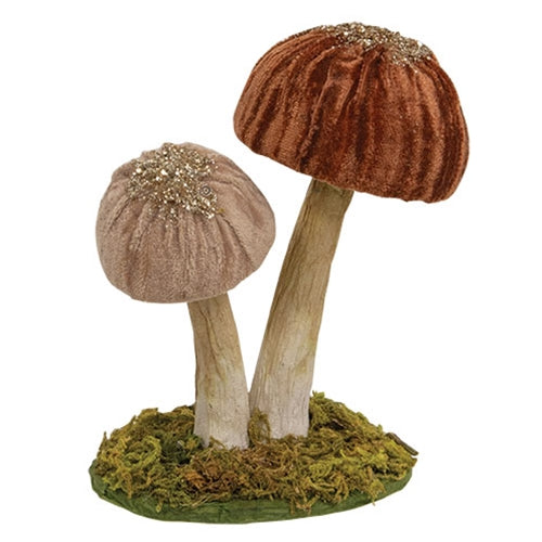 Woodland Brown Mushrooms Sitter Small