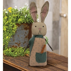 Floral Bunny Doll w/Carrot Pocket