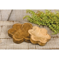 Carved Look Wooden Daisy Tray - 5.5"