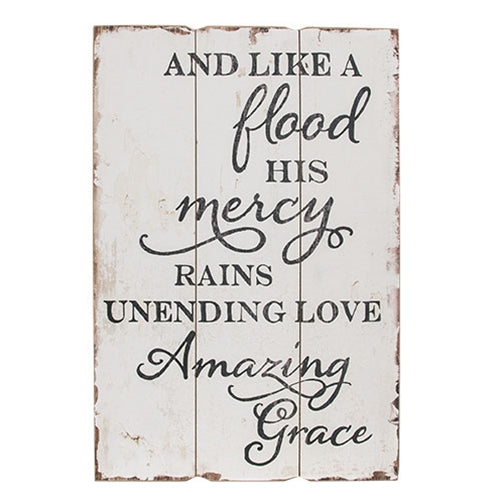 Like A Flood Distressed Shiplap Sign