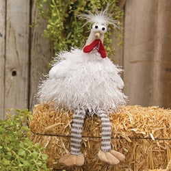 White Dangle Legs Fluffy Chicken