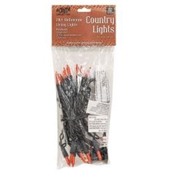 Orange Light Strand Black Cord - 20 Ct