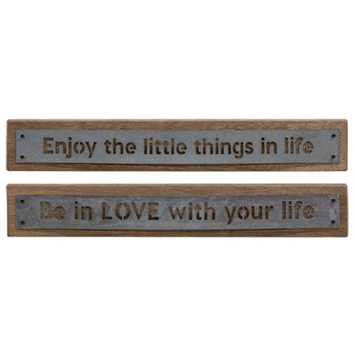 *Enjoy the Little Things Metal Sign 2 Asst.