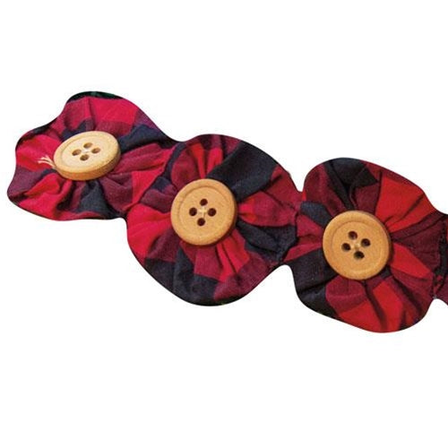 Red & Black Buffalo Check Yo-Yo Garland