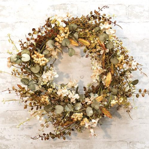 Mixed Cream Fall Floral Wreath