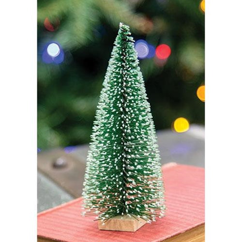 Frosty Bottle Brush Tree 6"