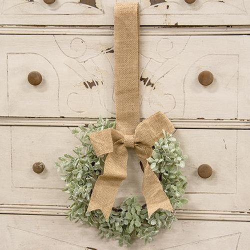 Ombre Boxwood Wreath w/Burlap Bow