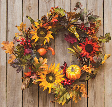 Harvest Sunflower  Wreath