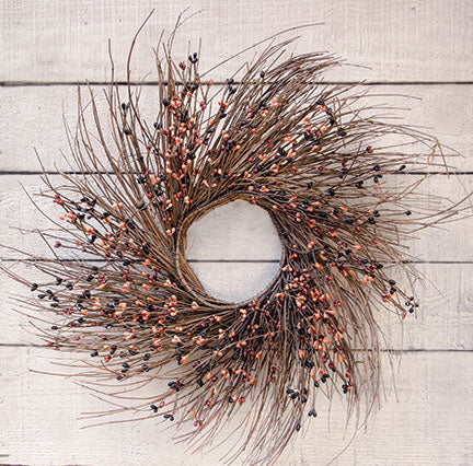 16"  Prim Mix Pip  & Twig Wreath