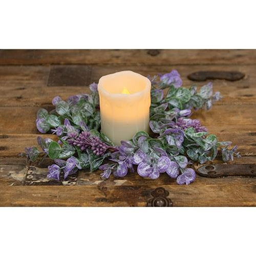 Lavender Eucalyptus with Seeds Candle Ring