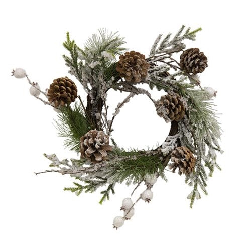 Flocked Berry Pine Wreath