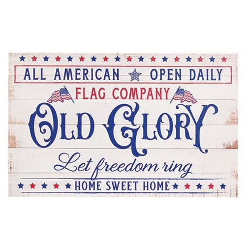 Olde Glory Shiplap Look Sign 26"x16"