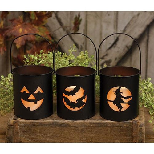 Metal Halloween LED Timer Luminary 3 Asstd.