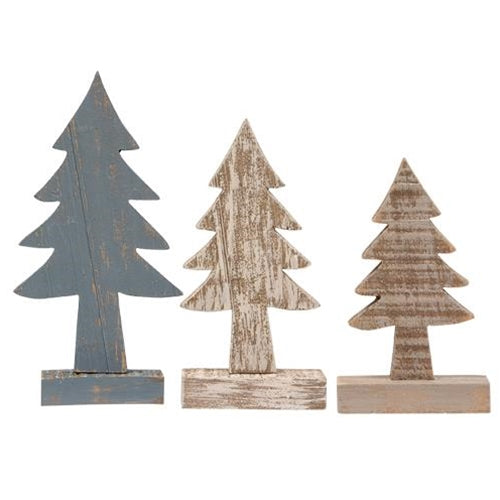 3/Set Rustic Wood Country Trees – Primitive Renditions