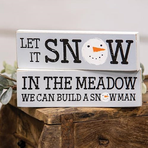 In the Meadow Snowman Face Skinny Block 2 Asstd.