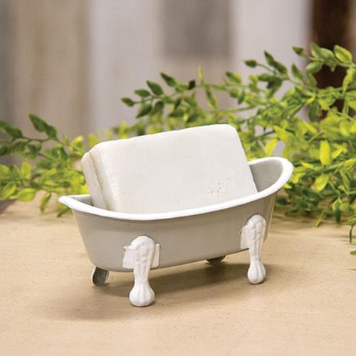 Light Gray Iron Bathtub Soap Dish