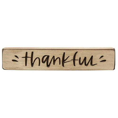 Thankful Engraved Block 9"