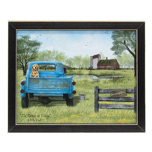 Dog in Truck Framed Print 8"x10"