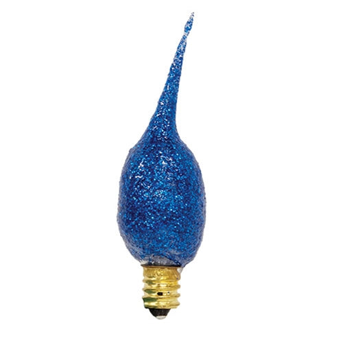 Blue Glitter Silicone Dipped Candelabra Base Bulb 4W