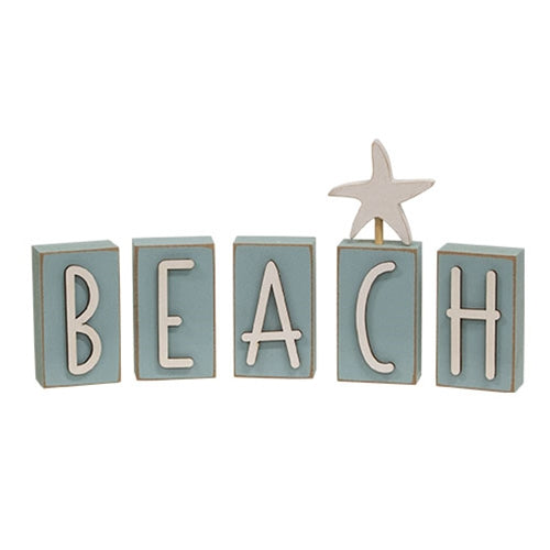 5/Set "Beach" Word Blocks