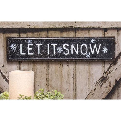 Let It Snow Metal Sign