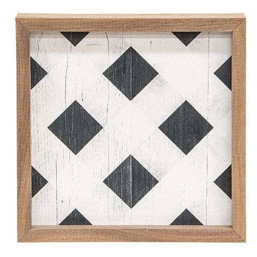 Diagonal Plaid Wall Art 8"