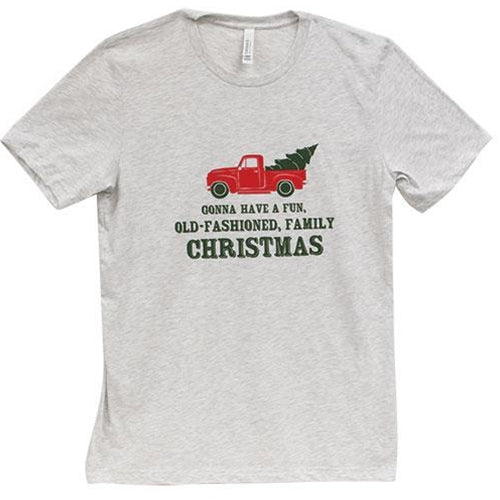 Old Fashioned Family Christmas T-Shirt Ash Extra Large