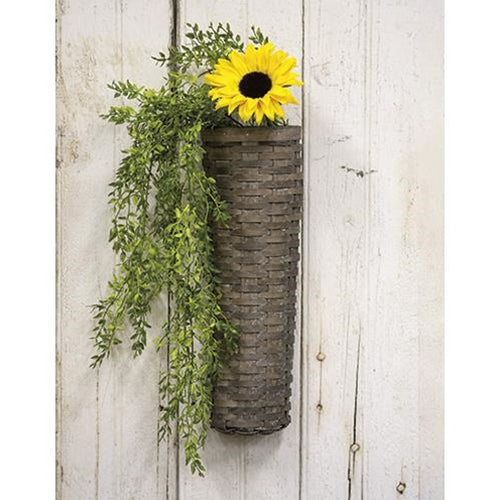 Graywash Long John Wall Basket 18x6