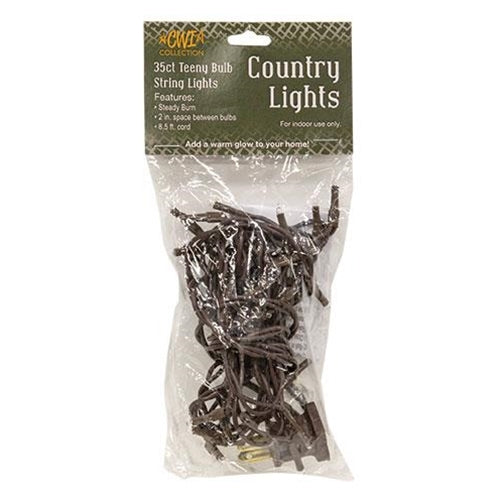 Teeny Lights Brown Cord 35ct