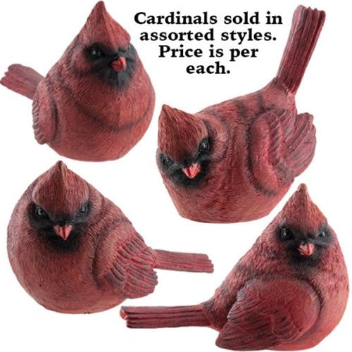 Large Resin Red Cardinal 4 Asstd.