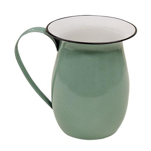 Green Enamel Pitcher