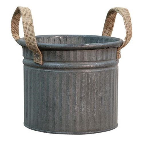 Corrugated Bucket w/Jute Handle 6"