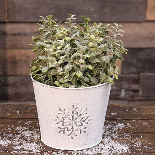 Metal Snowflake Embossed Bucket